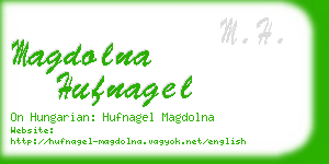 magdolna hufnagel business card